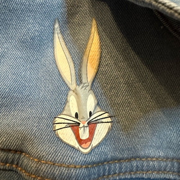 Members Only Women's Looney Tunes Bugs Bunny Denim Jacket Size Small - Picture 4 of 11